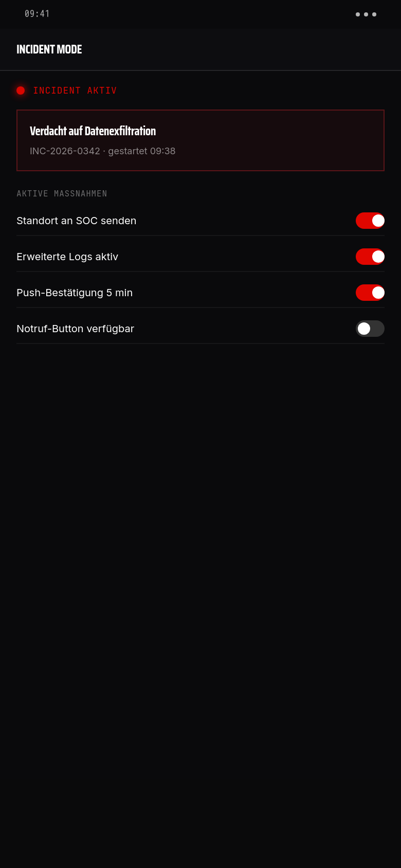 Incident Mode · Live